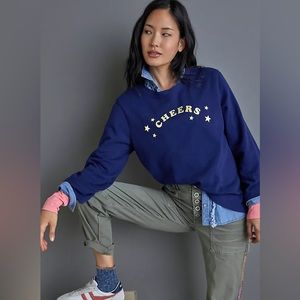 Anthro “Cheers” Sweatshirt (size large)